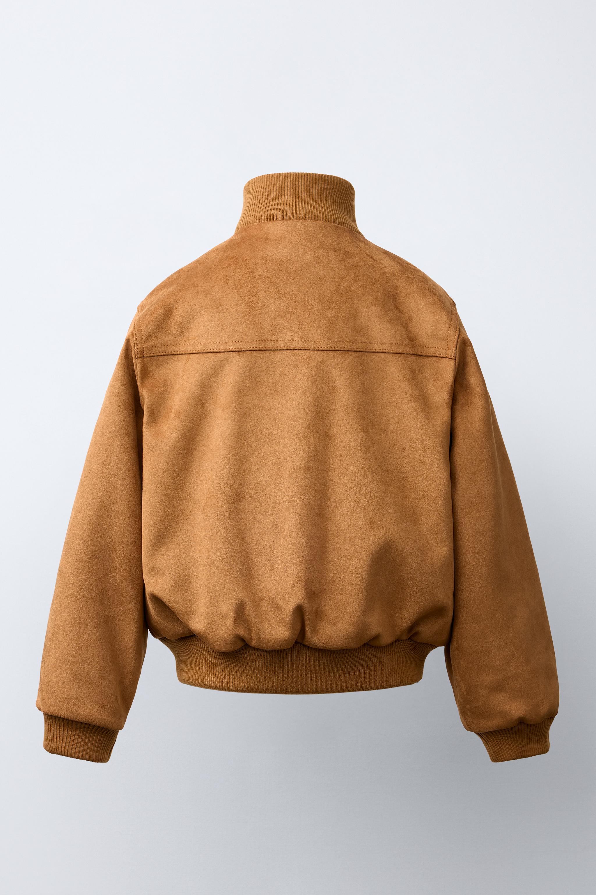 FAUX SUEDE BOMBER JACKET